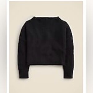 J. Crew NWT ribbed funnel neck linen-cotton blend sweater. Size small.